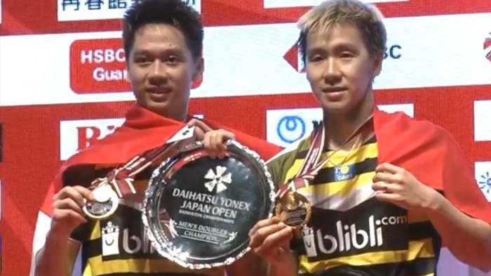 Detik-detik Marcus/Kevin Juara Japan Open 2018, Kevin Lagi-lagi Beraksi Tengil
