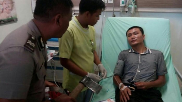 Nyawa Danil Selamat Meski Helmnya Bolong Dikapak Begal