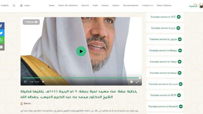 LINK Live Streaming Khutbah Arafah dan Cara Ikut Live Streaming dengan Subtitle Melayu