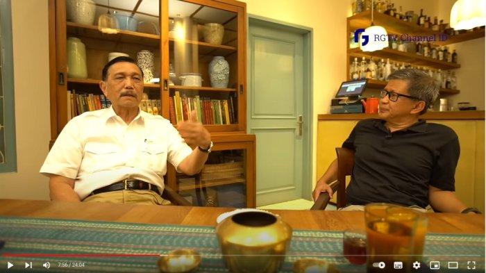 Luhut Binsar Pandjaitan saat tampil dalam channel Youtube Rocky Gerung