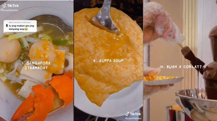 Foto menu makanan yang dimanakan oleh Alya saat kondangan (Tangkapan layar video akun TikTok @alyazuk).