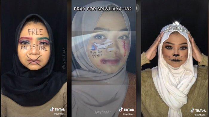 Viral Video Gadis Ekpresikan Bencana yang Terjadi Lewat Make Up: Sudah Belajar Make Up sejak SMK