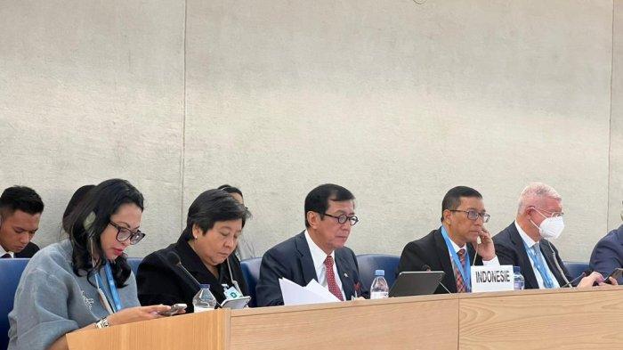 Menkumham Yasonna Serahkan Laporan HAM Nasional ke Dewan HAM PBB