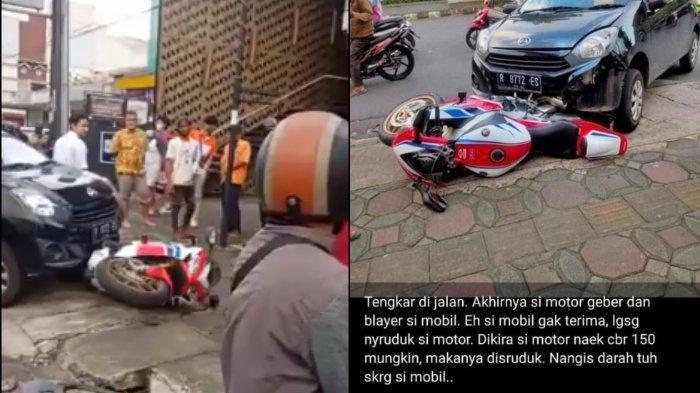 Viral Daihatsu Ayla Tabrak Honda CBR1000RR SP, Penabrak Tawari Ganti Rugi Mobil hingga Rumah