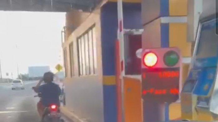 Polisi Amankan Pemotor Emak-Emak Terobos Pintu Tol: Pengakuannya Tidak Hapal Jalan