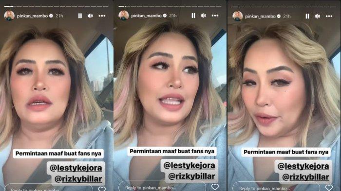 Pinkan Mambo memohon maaf kepada Rizky Billar dan Lesti Kejora soal pernyataannya.