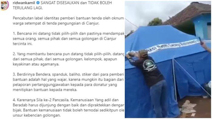 Polisi Periksa Pelaku Pencopotan Label Rumah Ibadah di Tenda Bantuan Gempa Cianjur