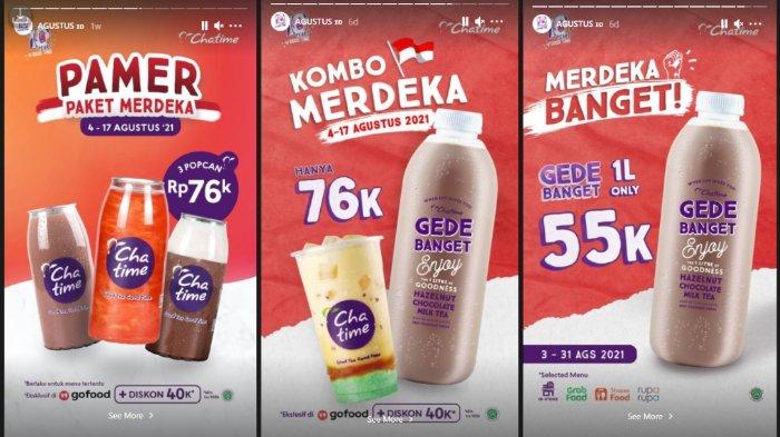 Promo HUT Kemerdekaan ke-76 RI dari Chatime.