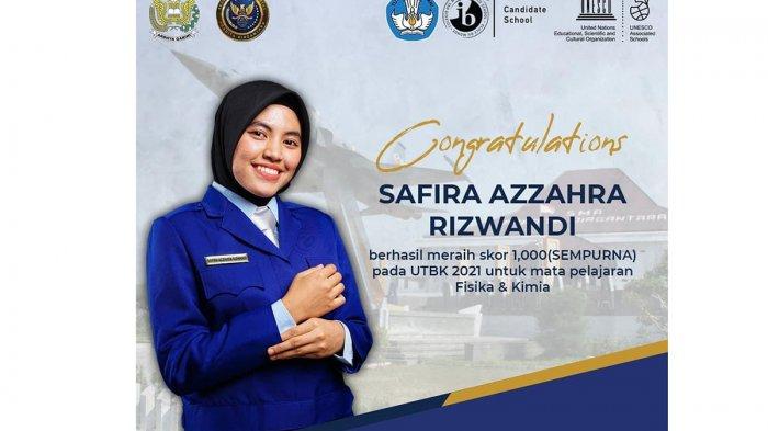 Safira, Alumni SMA Pradita Dirgantara Raih Nilai Sempurna Mapel Fisika dan Kimia pada UTBK 2021