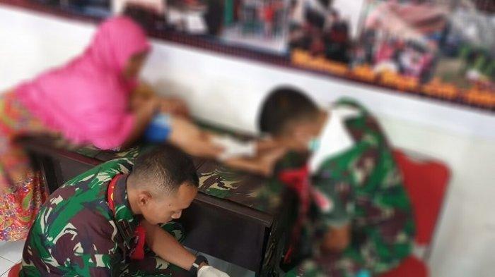 Satgas Yonif 734/SNS Gelar Sunat Massal Gratis untuk 150 Anak di Halmahera Utara