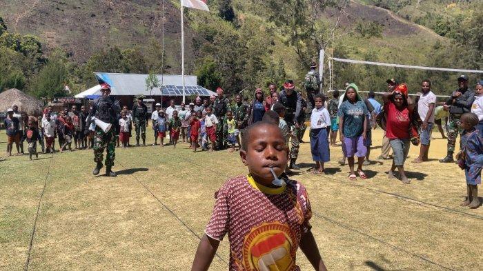 Meriahkan HUT ke-77 RI, Satgas Yonif Mekanis 203/AK Gelar Perlombaan 17-an di Pedalaman Papua
