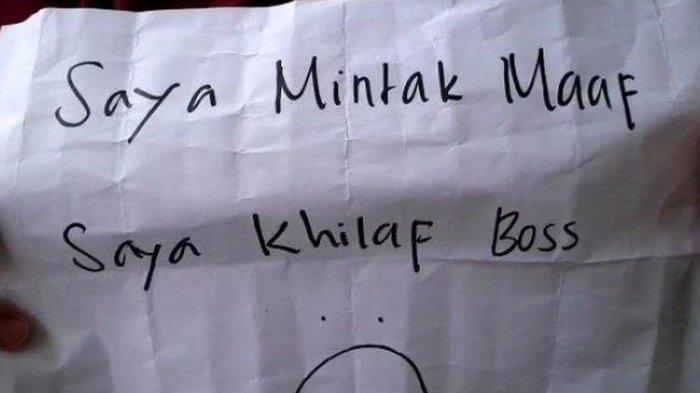 Maling Kembalikan Motor Curian, Mengaku Khilaf, Kirim Surat ke Korban: 'Saya Khilaf bos'