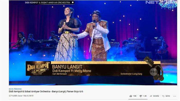 Tangkapan layar penampilan Melly Mono dan Didi Kempot