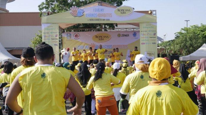 Zumba Sesi Pertama Bakar Semangat Peserta Tropicana Slim World Diabetes Day 2019