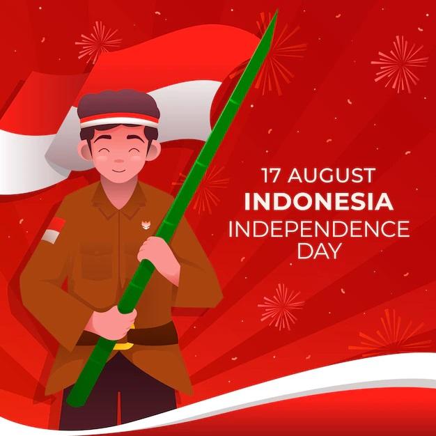 Poster HUT ke-77 RI untuk memeriahkan Hari Kemerdekaan.