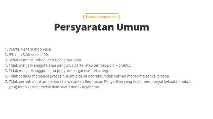 Persyaratan lowongan kerja di LPS