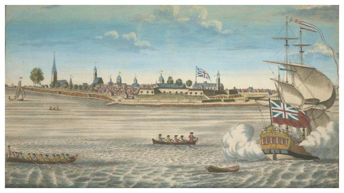 Pelabuhan Fort George di New York tahun 1731