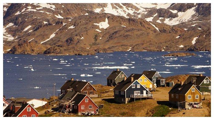 Ilustrasi sebuah desa di Greenland.