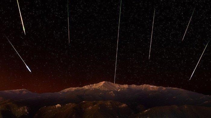 Hujan meteor Perseid di Colorado.