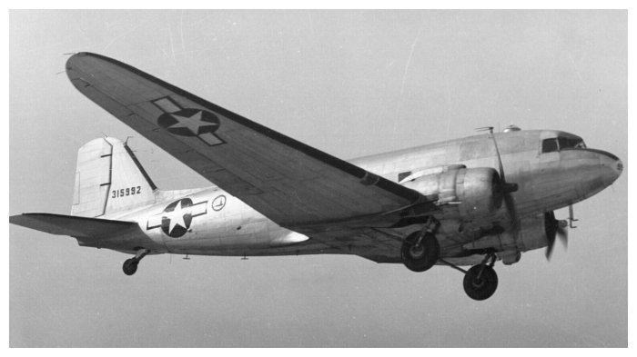 Ilustrasi pesawat Douglas C-47