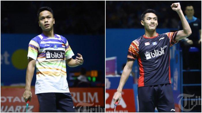 Jonatan Christie dan Anthony Sinisuka Ginting.