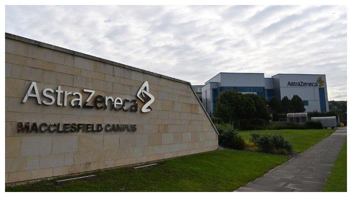 Markas perusahaan farmasi dan biofarmasi Astra Zeneca di Macclesfield, Cheshire, Inggris.