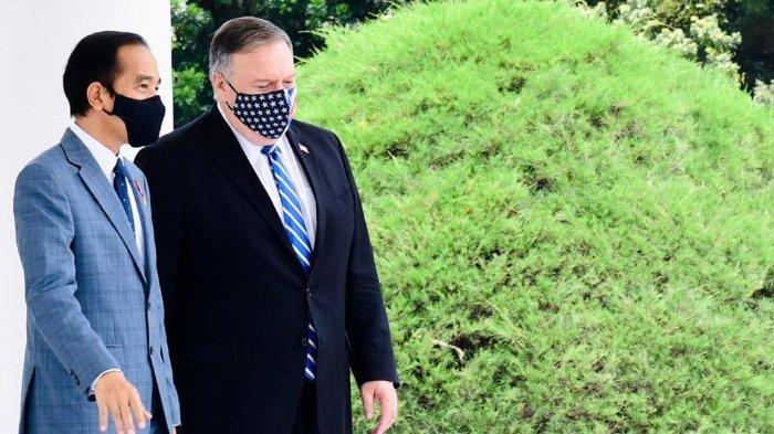 Menteri Luar Negeri Amerika Serikat (AS) Mike Pompeo mengunjungi Presiden Joko Widodo di Istana Kepresidenan Bogor, Kamis (29/10/2020).