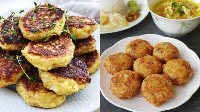 Frikadel yang dibuat dari daging cincang (kiri) dan perkedel yang dibuat dari kentang yang dihaluskan