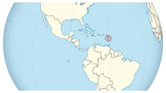 Peta lokasi Dominica