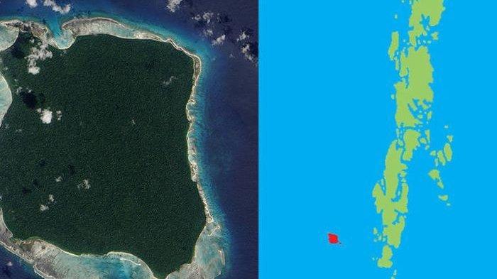 Pulau Sentinel di kawasan Gugusan Kepulauan Andaman India