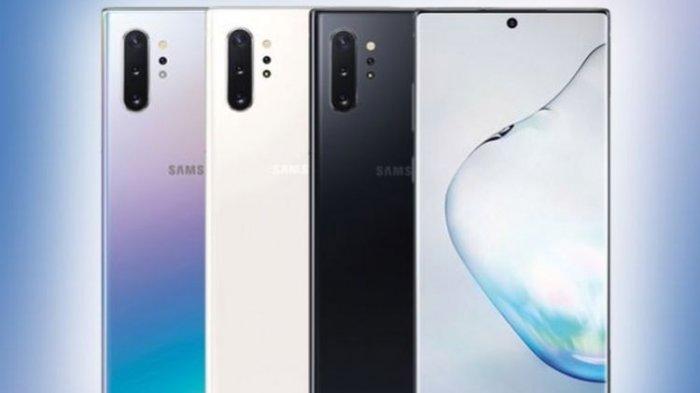 Ilustrasi Samsung Note 10. Ilustrasi contoh produk dari Samsung.