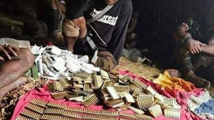FOTO HANYA ILUSTRASI - Amunisi yang berhasil diamankan aparat TNI dari KKB Papua