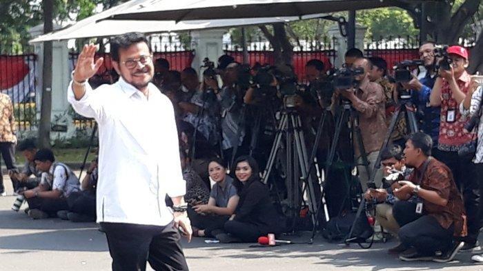 Mantan Gubernur Sulsel Syahrul Yasin Limpo saat datangi Istana Negara, Selasa (22/10/2019) pukul 09.30. Setelah Sri Mulyani, Giliran Mantan Gubernur Sulsel Syahrul Yasin Limpo Dipanggil Jokowi.