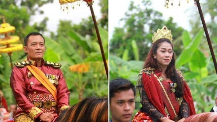 Totok Santoso Hadiningrat alias Sinuhun sebagai Raja Keraton Agung Sejagat, dan Dyah Gitarja sebagai Kanjeng Ratu. (IST/Twitter via ReqNews)