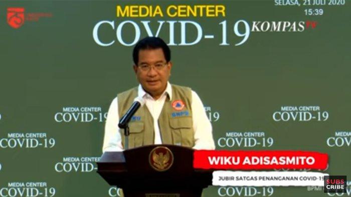 Wiku Adisasmito tampil perdana sebagai jubir Gugus Percepatan Penanganan Covid-19, Selasa (21/7/2020).