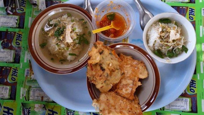 Tampilan sajian Soto Mbah Har yang seharga Rp 1000 di Bentangan Wonosari Klaten, Rabu (4/10/2020)
