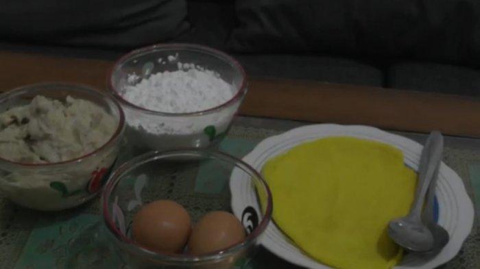 Bahan-bahan untuk membuat Kue Ulang Tahun Lapis Durian.