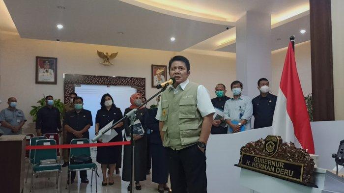 Gubernur Sumsel Herman Deru saat mengumumkan bahwa Sumsel akan segera miliki Pelabuhan Samudera Internasional, dan ground breaking akhir tahun Ini, Kamis (11/2/2021).