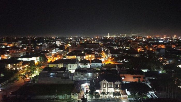 View dari ketinggian lantai 11 The Alts Hotel Palembang.