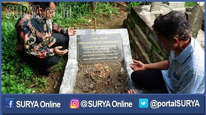 Ahli waris Tan Malaka berziarah ke makamnya di Desa Selopanggung.