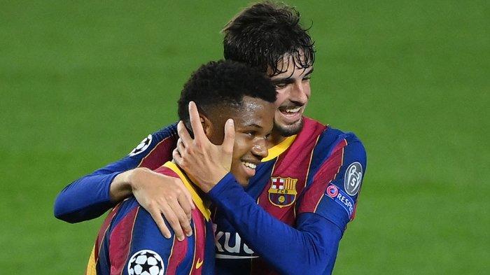 Ansu Fati pemain muda FC Barcelona mencetak gol lagi di ajang Liga Champions