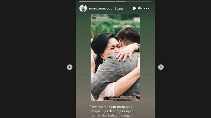 Artis Amanda Manopo curhat di medsos atas meninggalnya sang ibunda, Henny Manopo Lugue.