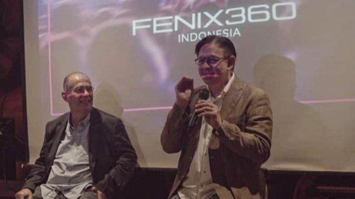 CEO FENIX360 Allan Klepfisz dan Sandy Monteiro selaku Advisor FENIX360 saat mengenalkan aplikasi FENIX360 di Vin+, Jalan Kemang Raya, Jakarta Selatan, Jumat (10/6/2022). FENIX360 adalah platform media sosial yang mendukung penjualan semua hasil karya melalui pengalaman baru dalam menghasilkan uang. Dengan teknologi blockchain, FENIX360 mengubah bisnis tradisional yang menyulitkan pencipta mendapatkan hasil maksimal atas karyanya.