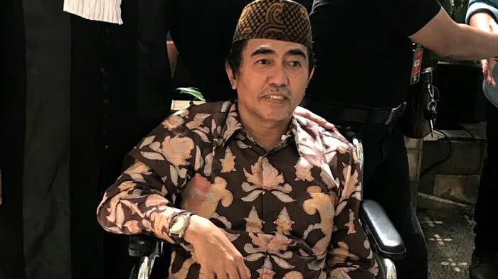 Gatot Brajamusti di Pengadilan Negeri Jakarta Selatan, Jalan Ampera Raya, Cilandak, Selasa (3/7/2018).