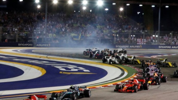 Ilustrasi balapan F1.