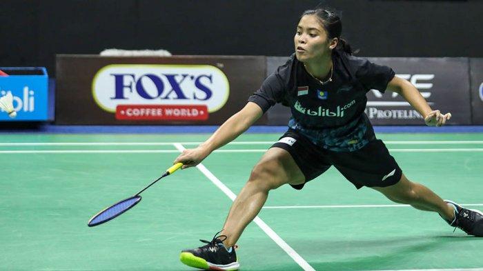 Gregoria Mariska Tunjung membuka kemenangan tim Garuda setelah mengalahkan Ruselli Hartawan