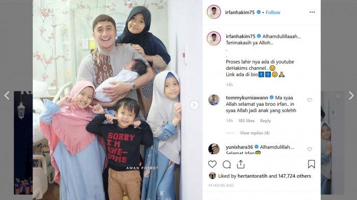 Irfan Hakim dan lima anaknya.
