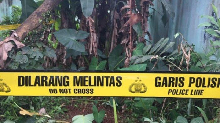 Lokasi penemuan mayat bayi di Kampung Sampora RT 03/RW 04, Kelurahan Cibinong, Kecamatan Cibinong, Kabupaten Bogor