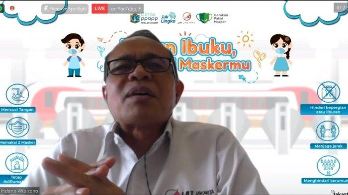 PT LRT Jakarta bersinergi dengan Dinas Pemberdayaan Perempuan dan Perlindungan Anak Provinsi DKI Jakarta, serta komunitas Gerakan Pakai Masker, menggelar Webinar Sharing Session berjudul ‘Pesan Ibuku, Yuk Pakai Maskermu’ pada Senin (19/7/2021).