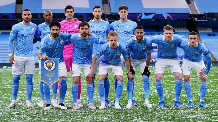 Skuad Manchester City yang bermain di leg 2 Liga Champions melawan Paris Saint Germany di Etihad Stadium, Rabu (5/5/2021) dinihari WIB